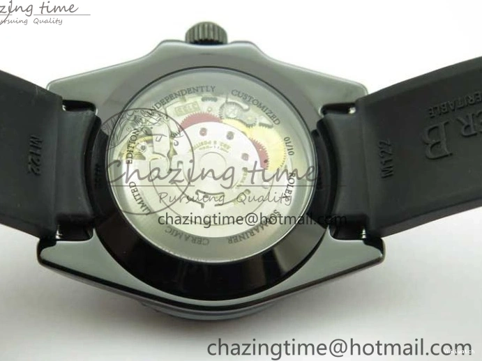 5GF Black Black Best SA3135 Cream Ceramic Dial Submariner on 40mm Strap Rubber Edition 1224